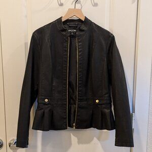 Baccini Faux Leather Jacket Size Large